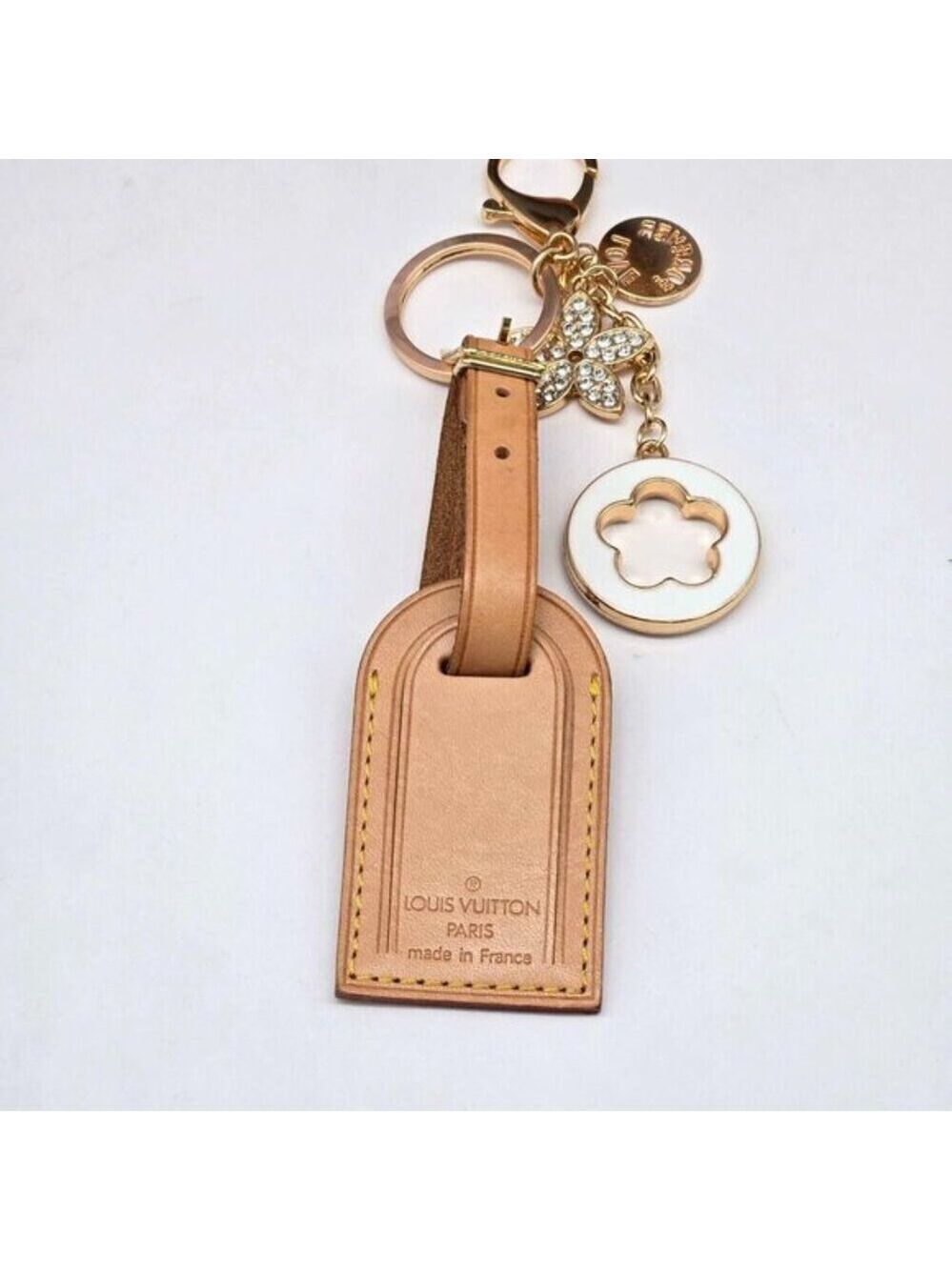 Authentic Louis Vuitton Luggage Tag with Unbranded Keycharm, Keychain, Bagcharm - Picture 9 of 9
